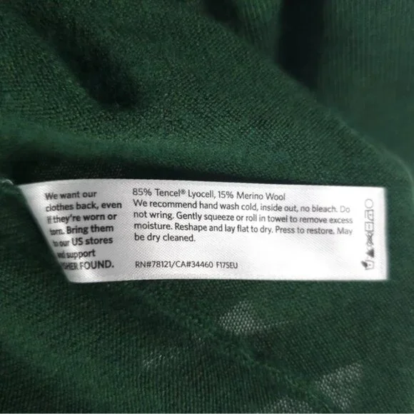 EILEEN FISHER MERINO WOOL Blend Turtleneck Long Sleeve Tunic Top Size XS/TP - Picture 8 of 8